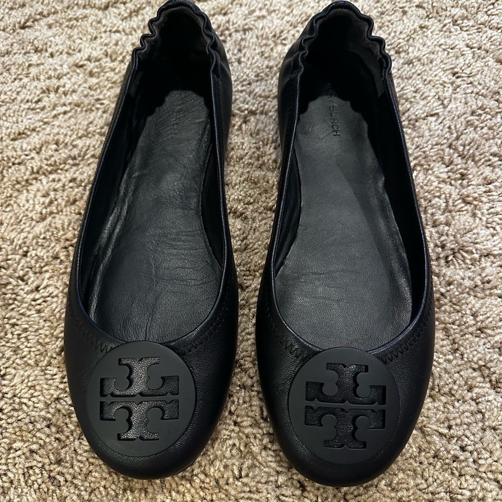 Tory Burch Minnie Travel Black Ballet